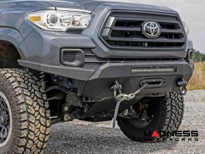 Toyota Tacoma Front Bumper - Winch Mount w/ Black Series Light Bar Toyota Tacoma Front Bumper - Winch Mount w/ Black Series Light Bar